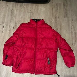 Vintage goose down reversible L.L. Bean Cherry Red Puffer Jacket